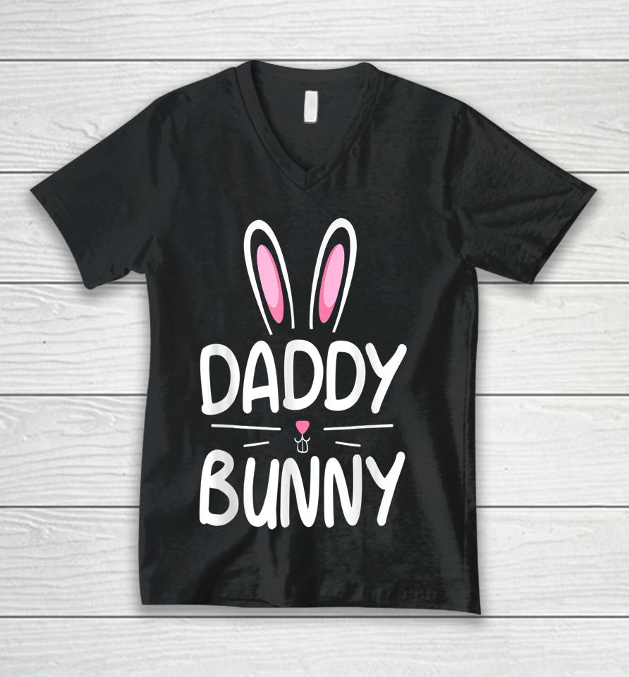 Daddy Bunny Matching Family Easter Dad Gift Unisex V-Neck T-Shirt