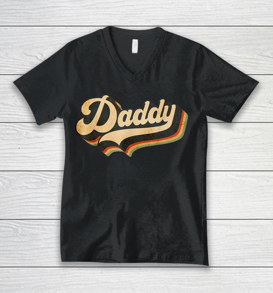 Daddy Gifts Retro Vintage Father's Day Daddy Unisex V-Neck T-Shirt