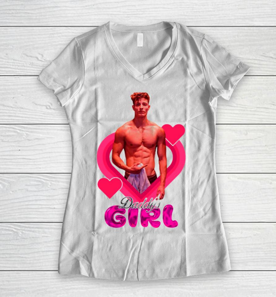Daddy Girl Matt Rife Women V-Neck T-Shirt