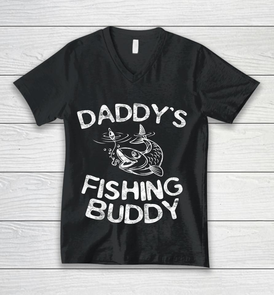 Daddy's Fishing Buddy Unisex V-Neck T-Shirt