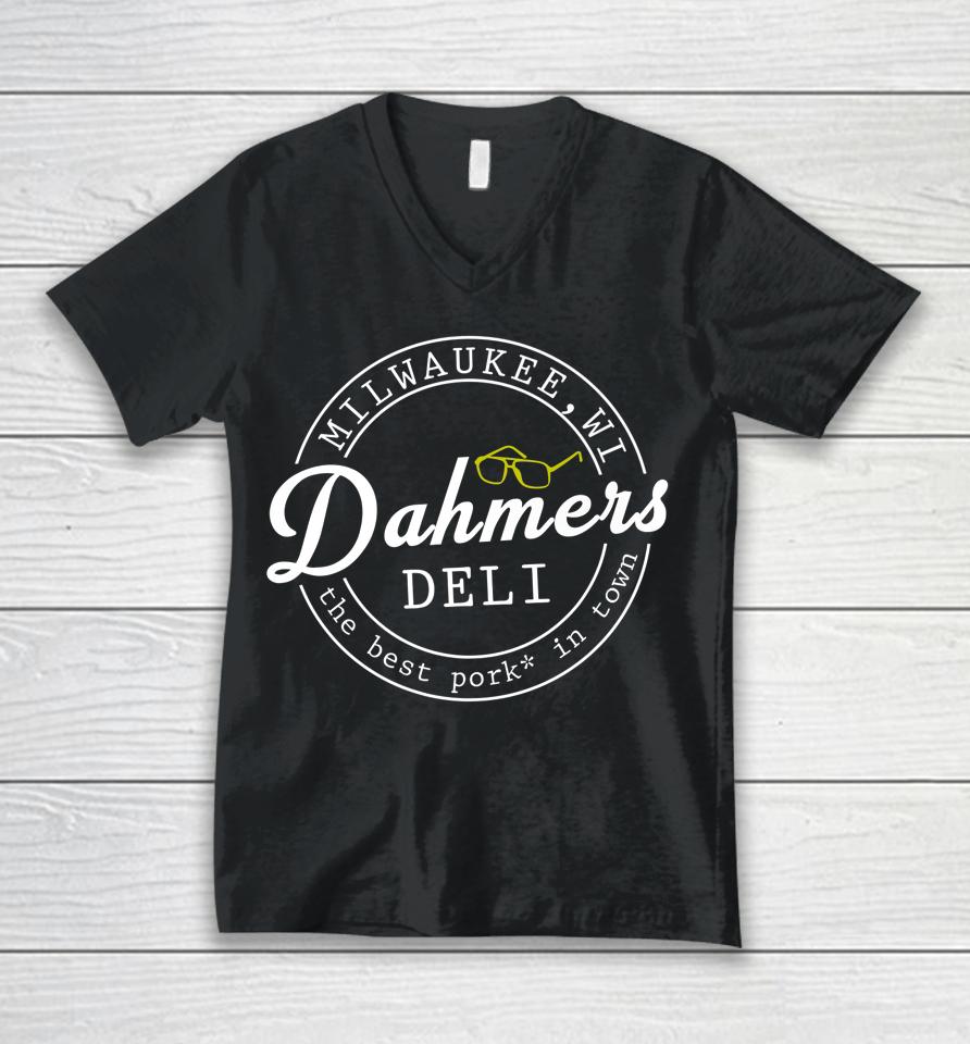 Dahmer's Deli Unisex V-Neck T-Shirt