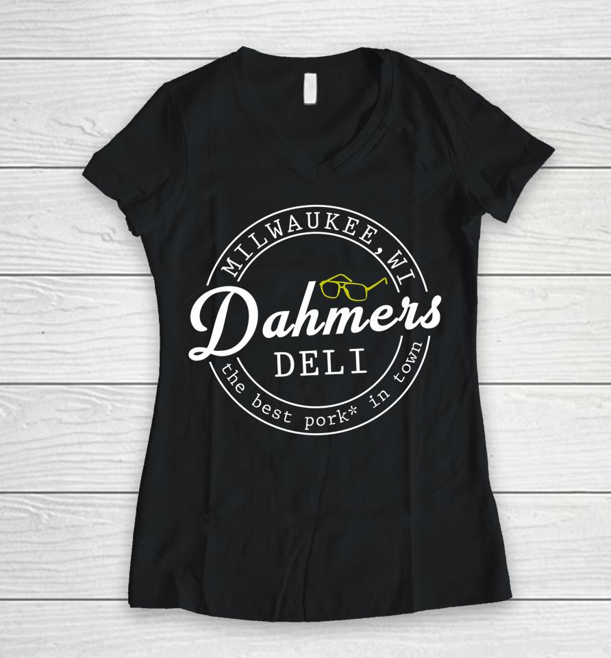 Dahmer's Deli Women V-Neck T-Shirt