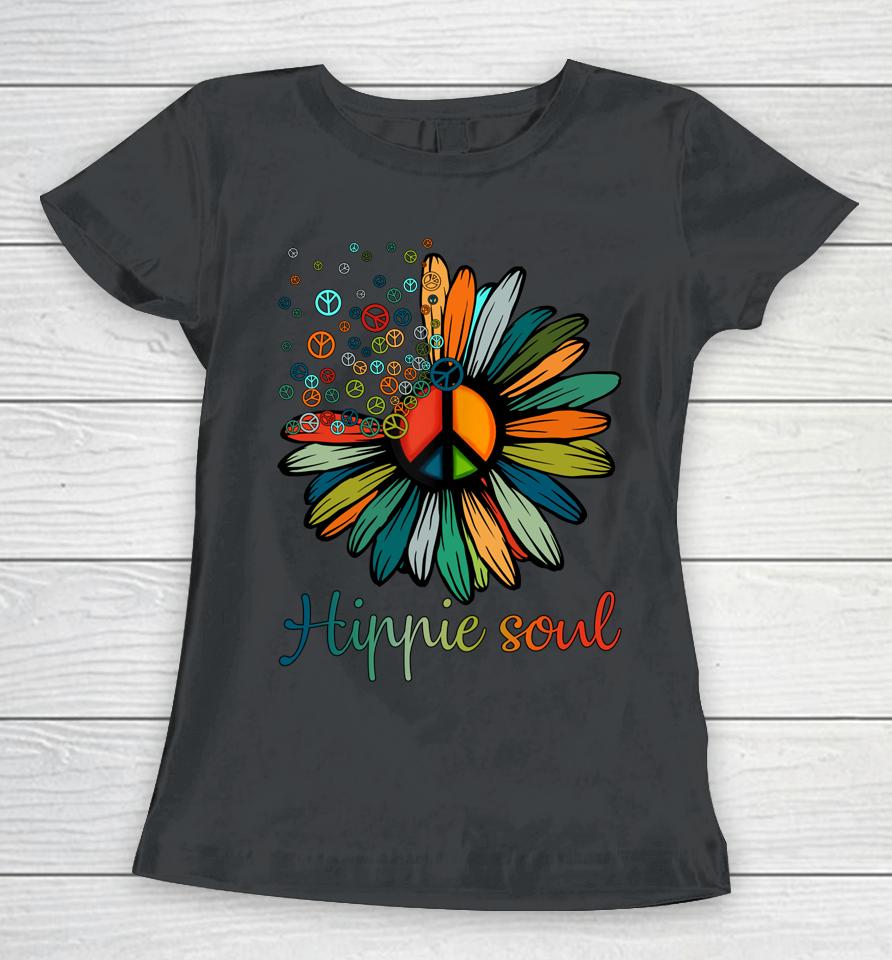 Daisy Peace Sign Hippie Soul Women T-Shirt