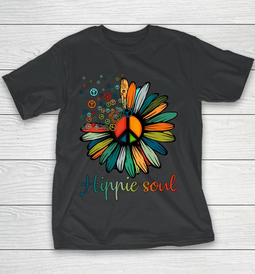 Daisy Peace Sign Hippie Soul Youth T-Shirt