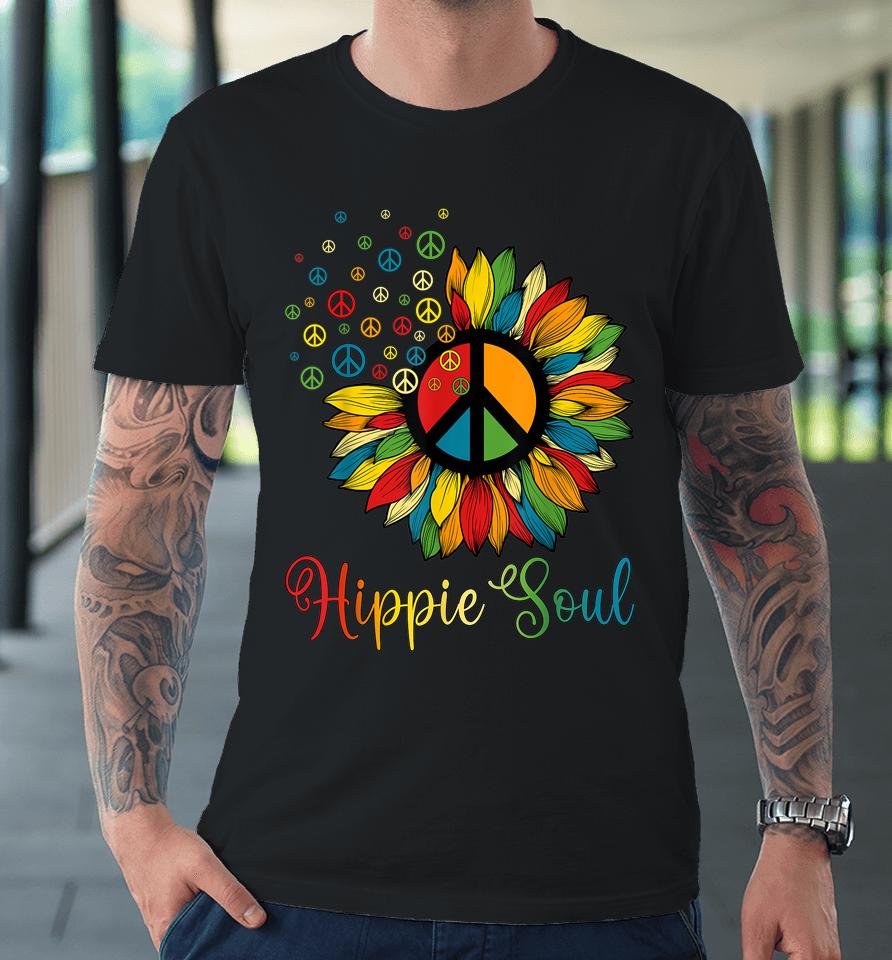 Daisy Peace Sign Hippie Soul Sunflower Lovers Premium T-Shirt