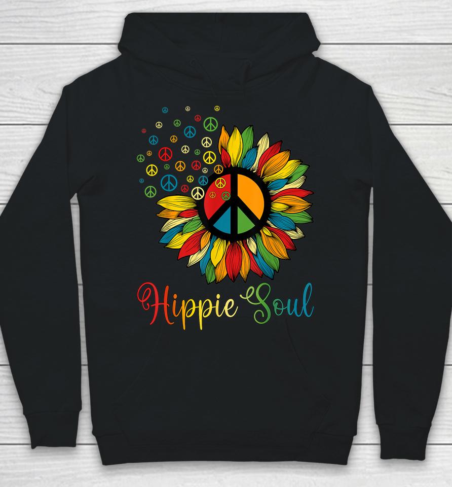 Daisy Peace Sign Hippie Soul Sunflower Lovers Hoodie