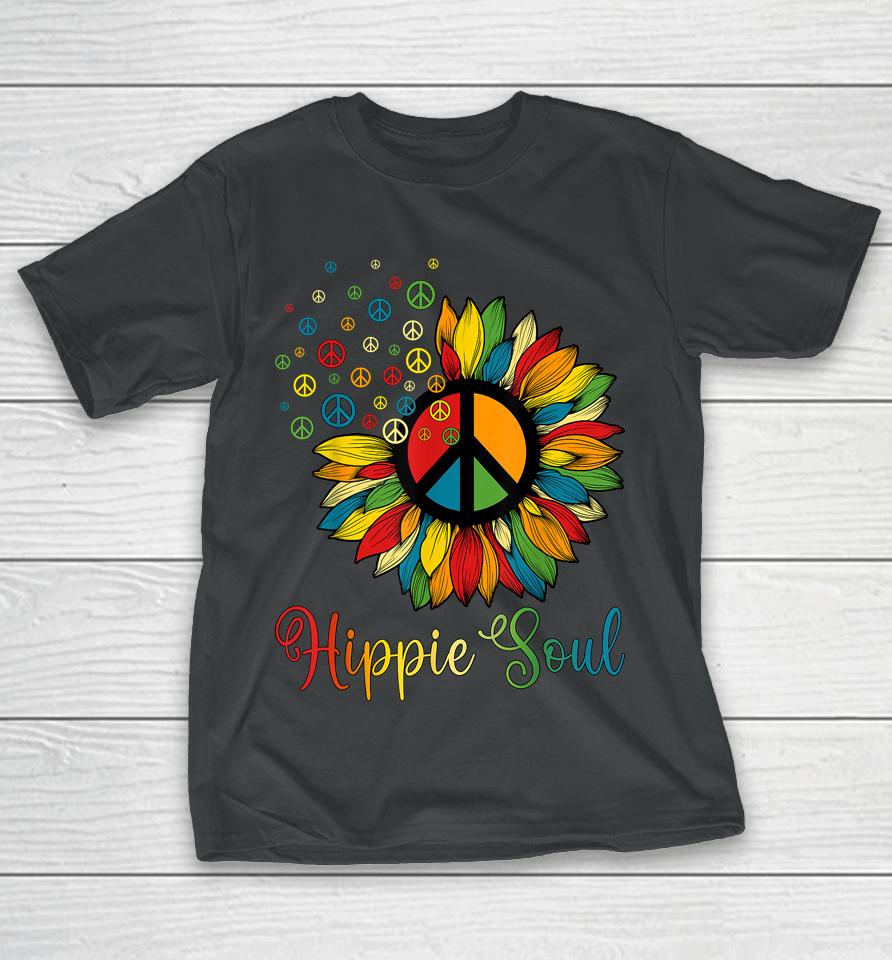 Daisy Peace Sign Hippie Soul Sunflower Lovers T-Shirt