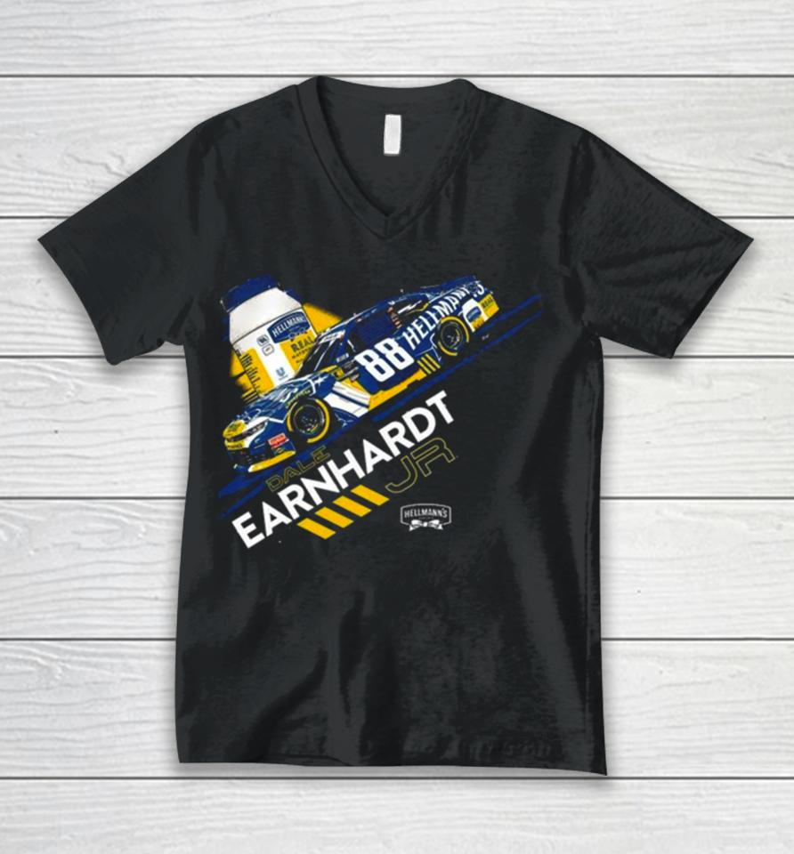 Dale Earnhardt Jr. Jr Motorsports Official Team Hellman’s Crane Unisex V-Neck T-Shirt