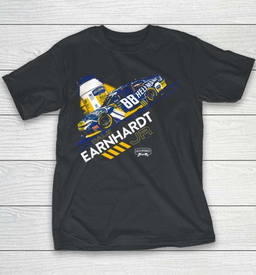 Dale Earnhardt Jr. Jr Motorsports Official Team Hellman’s Crane Youth T-Shirt