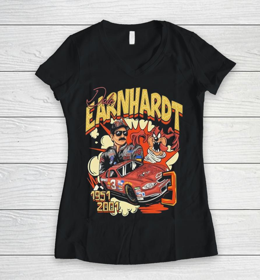 Dale Earnhardt Looney 1951 2001 Women V-Neck T-Shirt