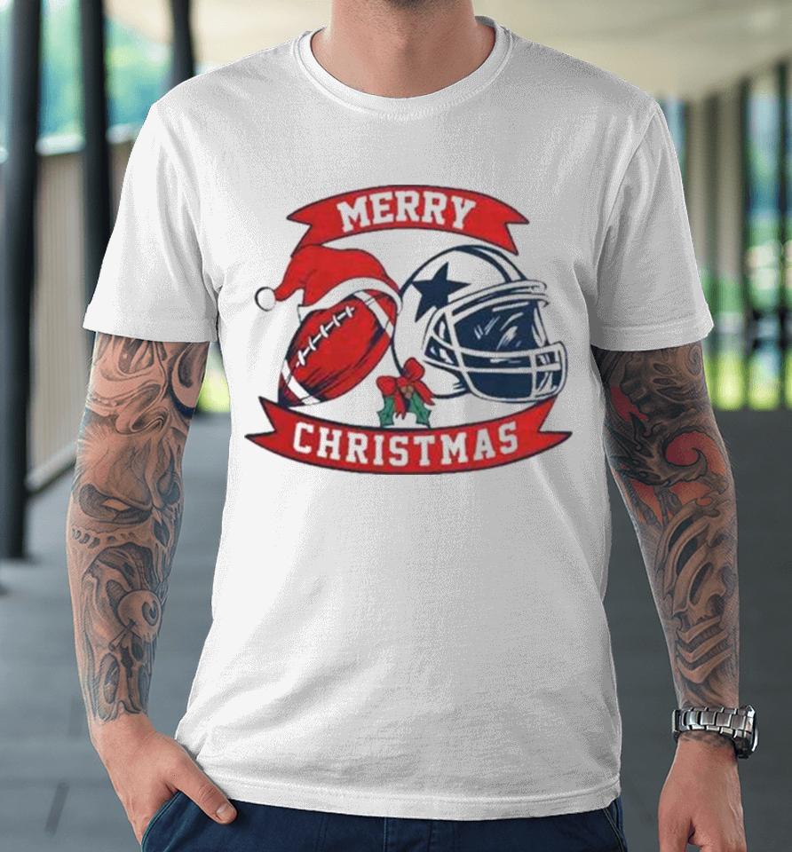 Dallas Cowboy Football Santa Hat Merry Christmas 2023 Premium T-Shirt