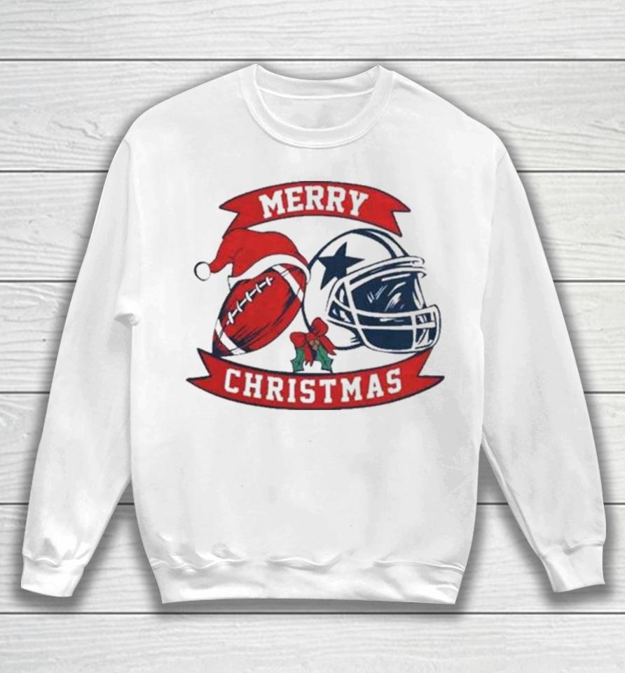 Dallas Cowboy Football Santa Hat Merry Christmas 2023 Sweatshirt