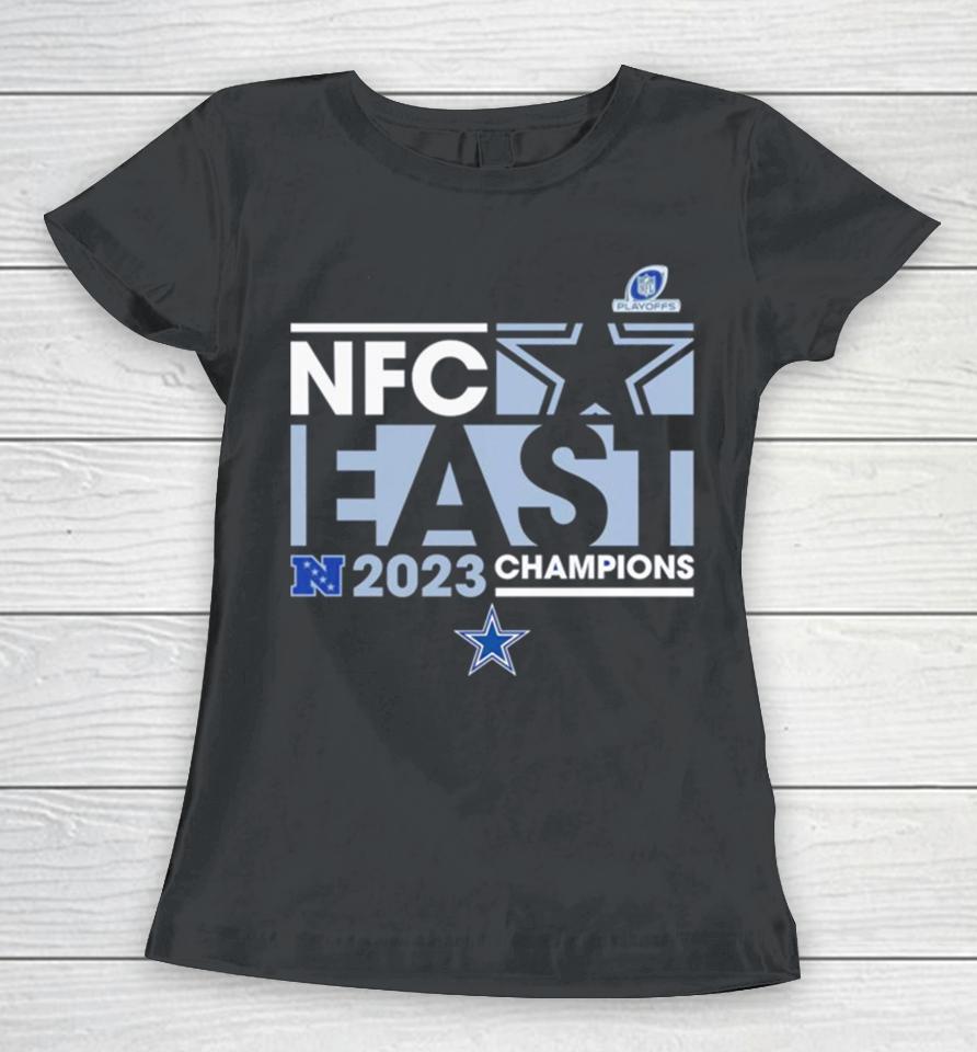 Dallas Cowboys 2023 Nfc East Division Champions Conquer Women T-Shirt