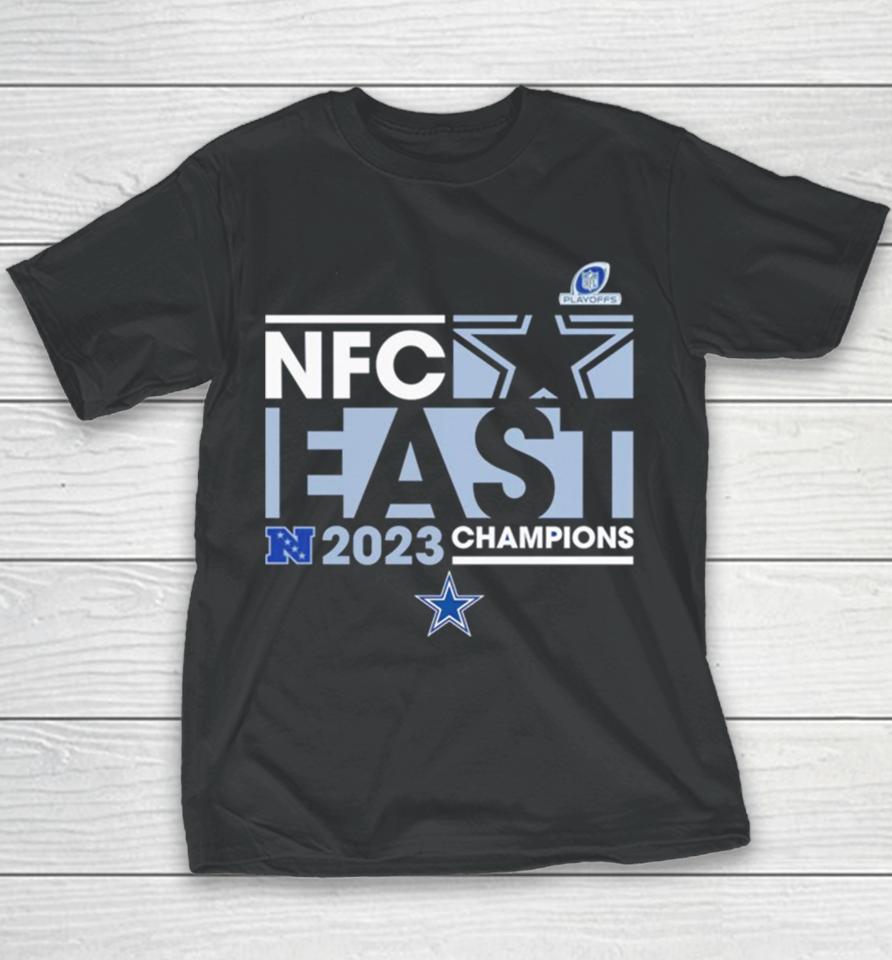 Dallas Cowboys 2023 Nfc East Division Champions Conquer Youth T-Shirt