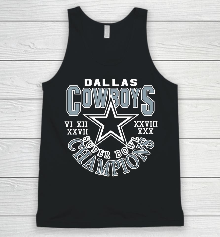 Dallas Cowboys 5 Time Super Bowl Champions Unisex Tank Top