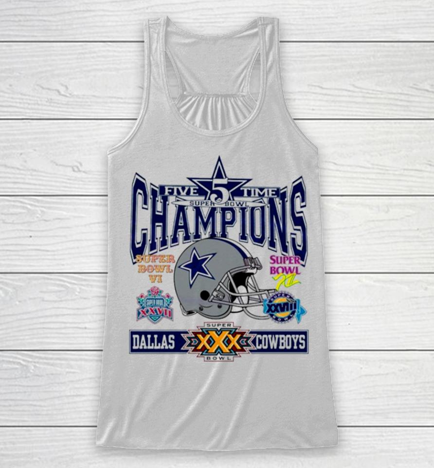 Dallas Cowboys 5 Time Super Bowl Champions Racerback Tank