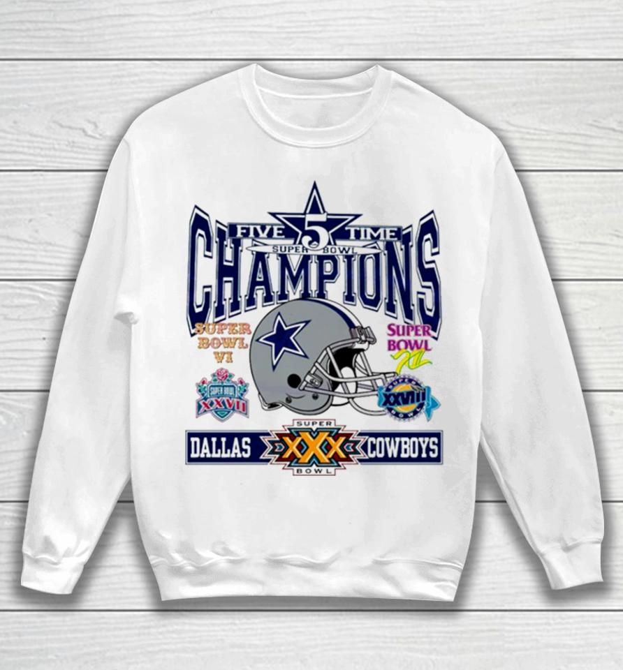 Dallas Cowboys 5 Time Super Bowl Champions Sweatshirt