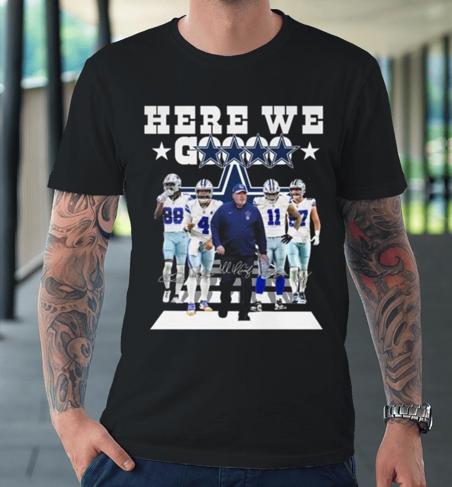 Dallas Cowboys Champions Here We Gooooo Abbey Road Signatures Premium T-Shirt