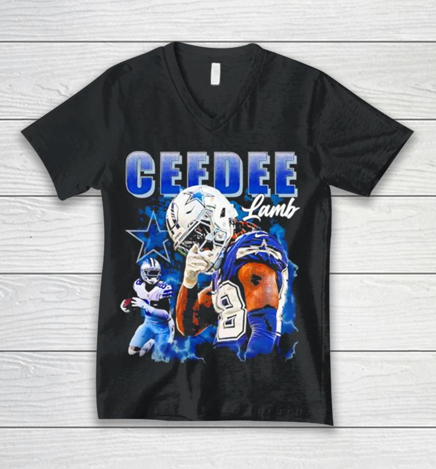 Dallas Cowboys Football Player Ceedee Lamb Helmet So Cool Unisex V-Neck T-Shirt