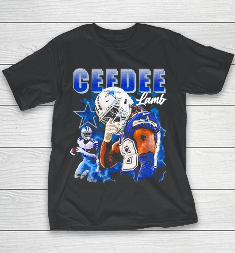 Dallas Cowboys Football Player Ceedee Lamb Helmet So Cool Youth T-Shirt
