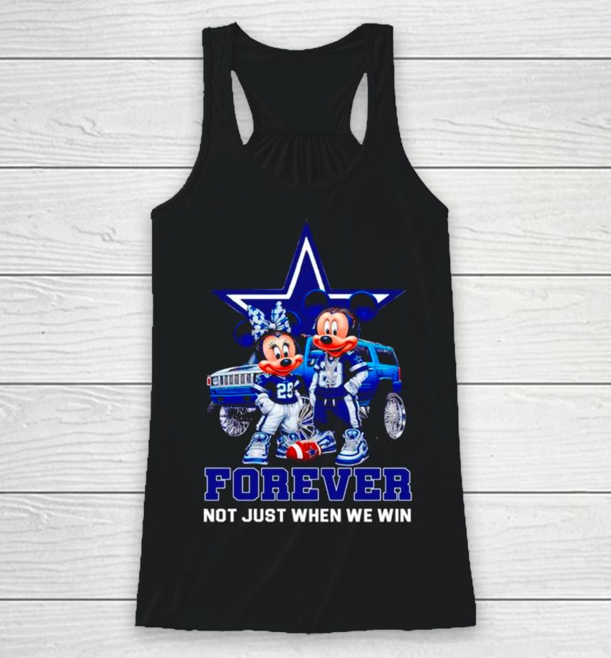 Dallas Cowboys Mickey And Minnie Forever Not Just When We Win Racerback Tank