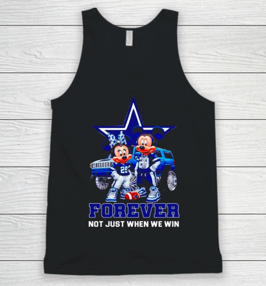 Dallas Cowboys Mickey And Minnie Forever Not Just When We Win Unisex Tank Top