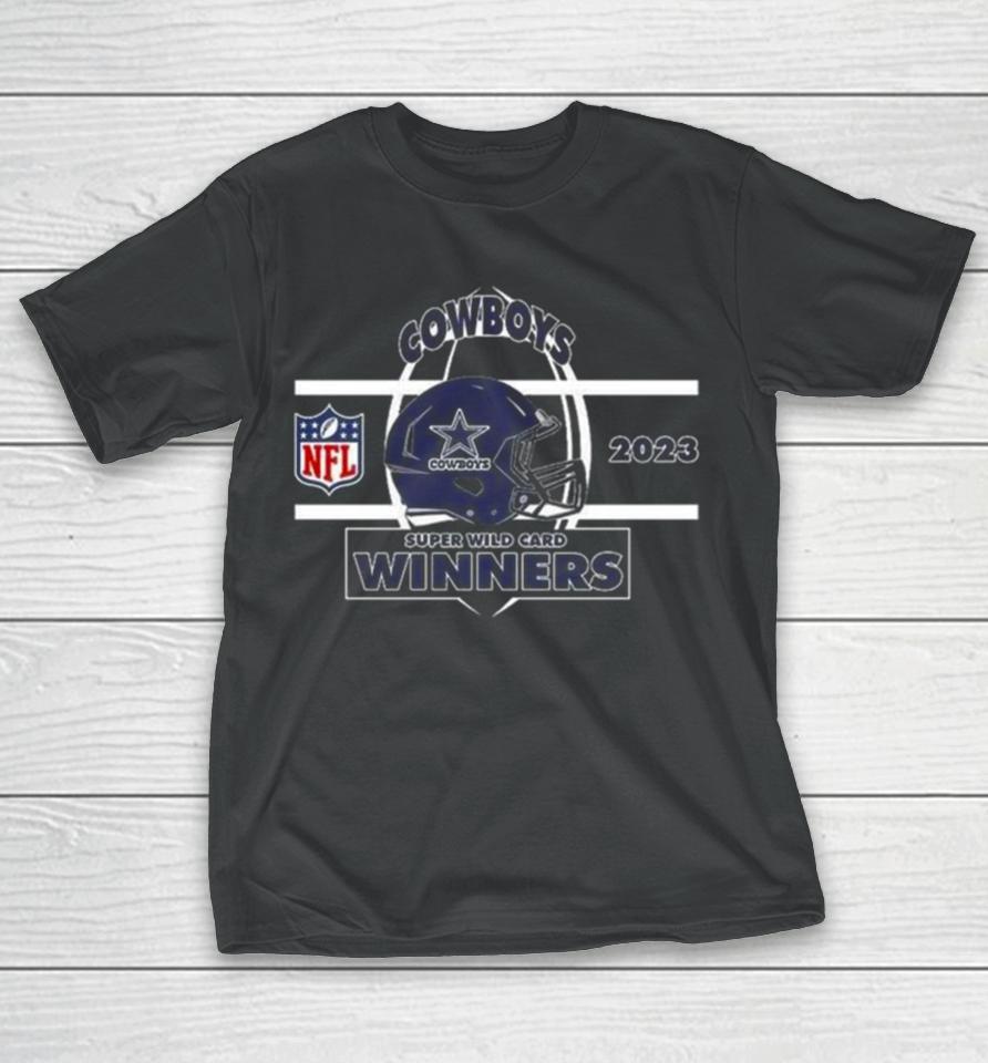Dallas Cowboys Nfc Super Wild Card Champions Season 2023 2024 Nfl Divisional Helmet Winners T-Shirt