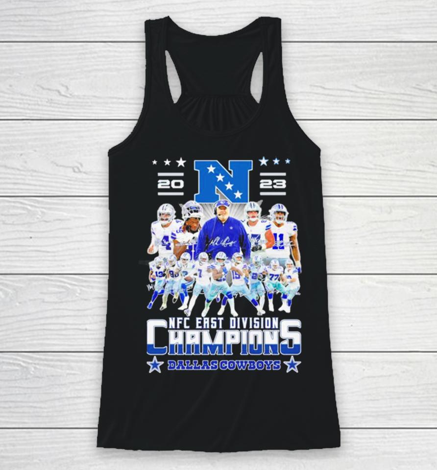 Dallas Cowboys Players 2023 Nfc East Division Champions Signatures Racerback Tank