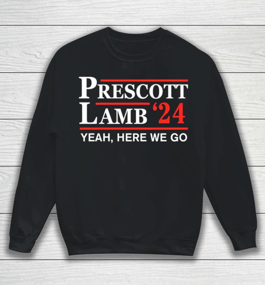 Dallas Cowboys Prescott Lamb 24 Here We Go Sweatshirt