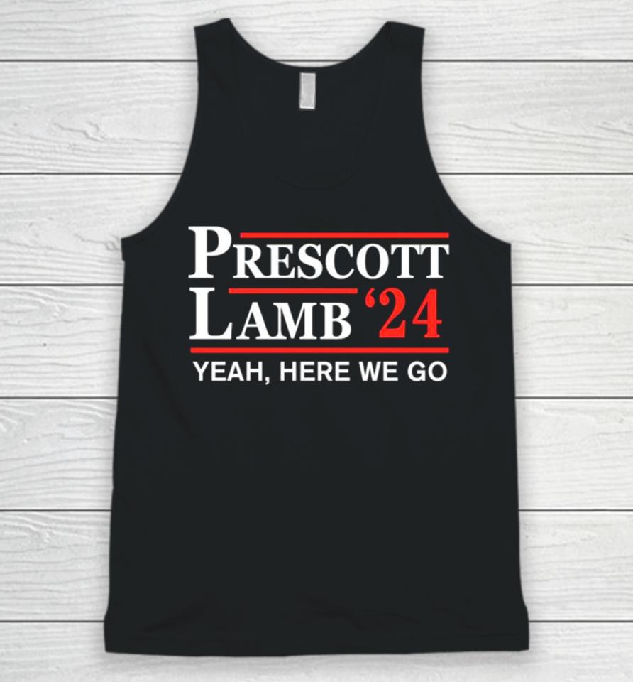 Dallas Cowboys Prescott Lamb 24 Here We Go Unisex Tank Top