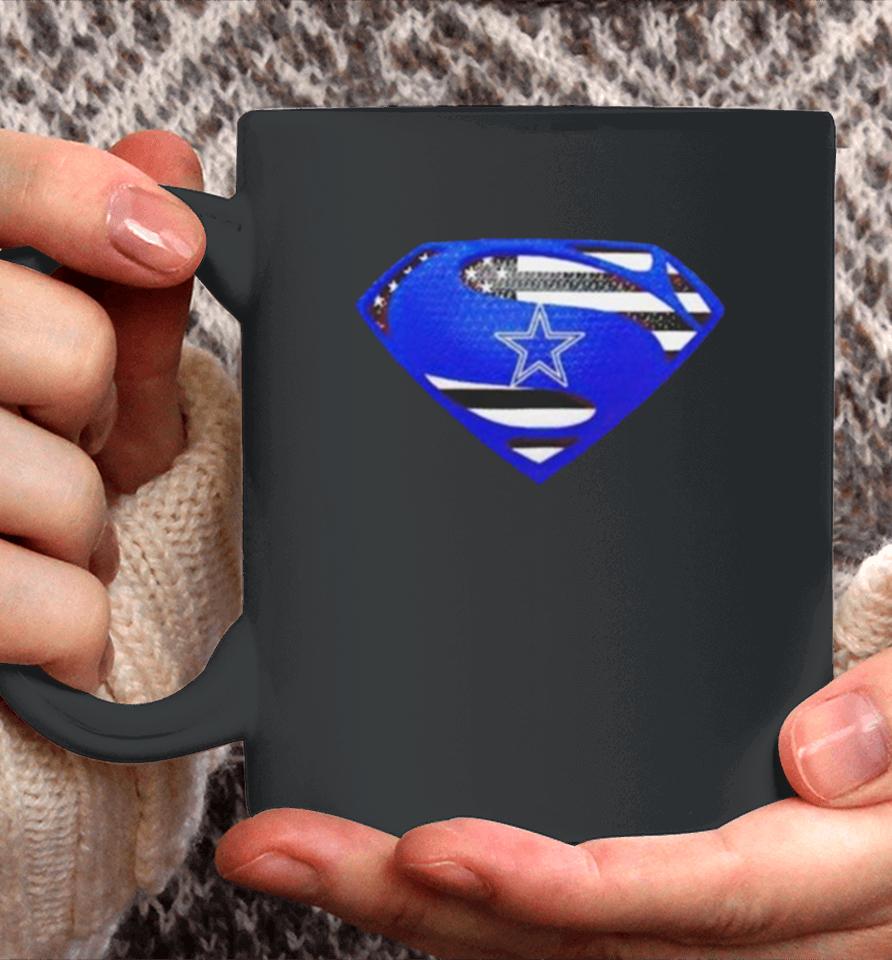 Dallas Cowboys Usa Flag Inside Superman Coffee Mug