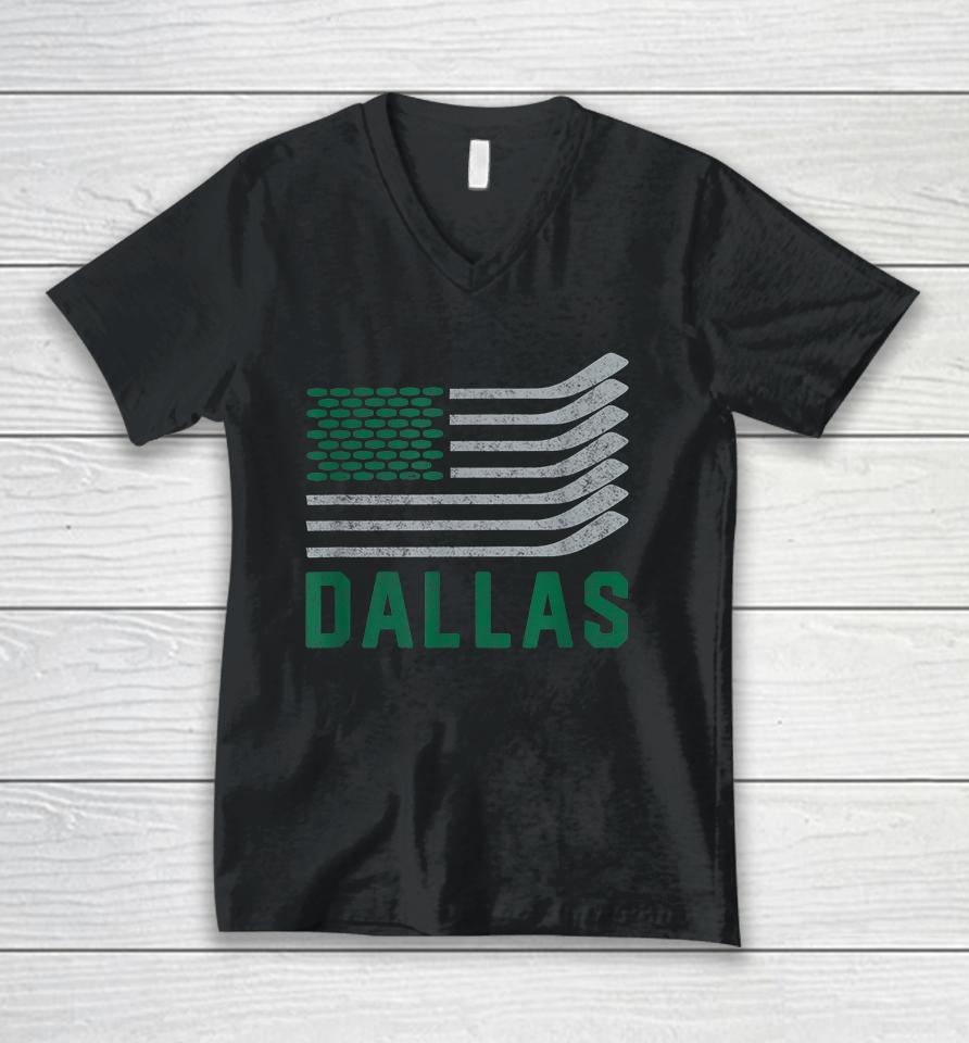 Dallas Hockey Is American Unisex V-Neck T-Shirt
