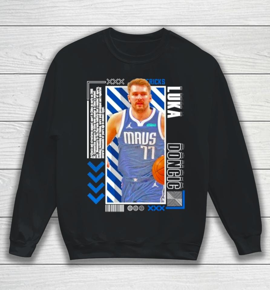 Dallas Mavericks Luka Doncic Basketball Paper Sweatshirt
