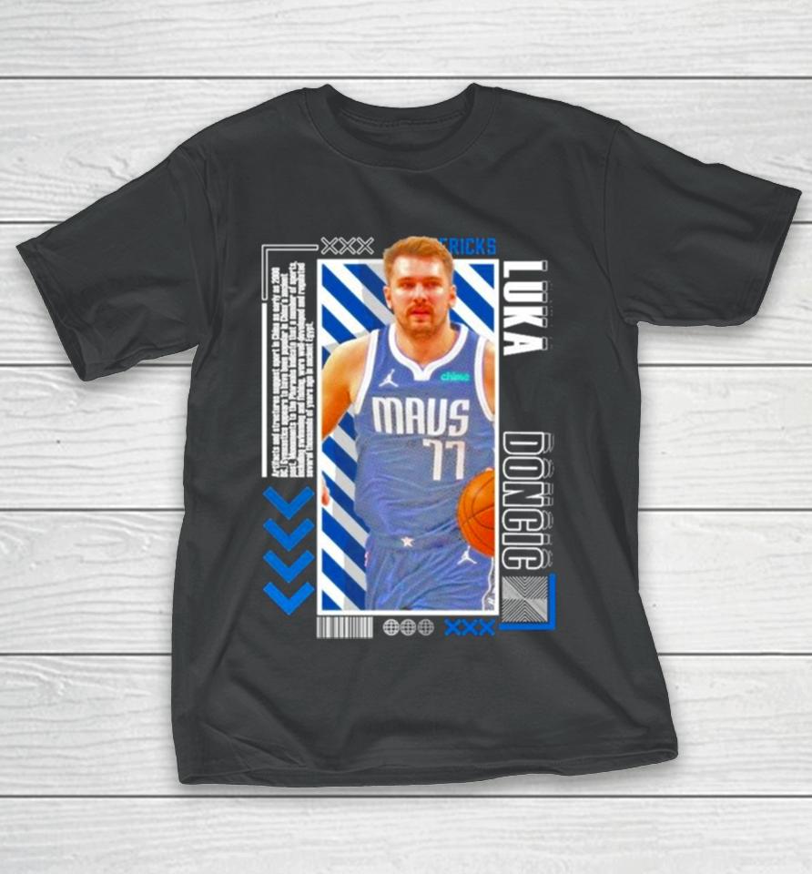 Dallas Mavericks Luka Doncic Basketball Paper T-Shirt