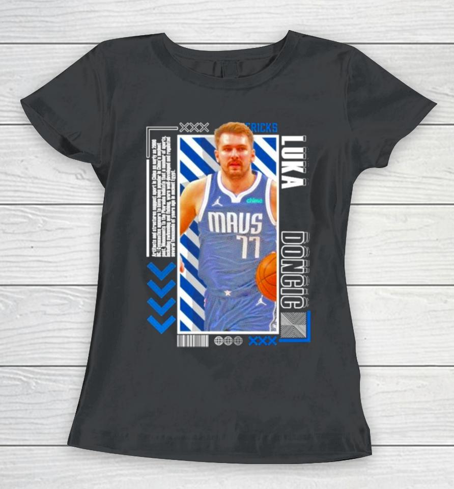 Dallas Mavericks Luka Doncic Basketball Paper Women T-Shirt