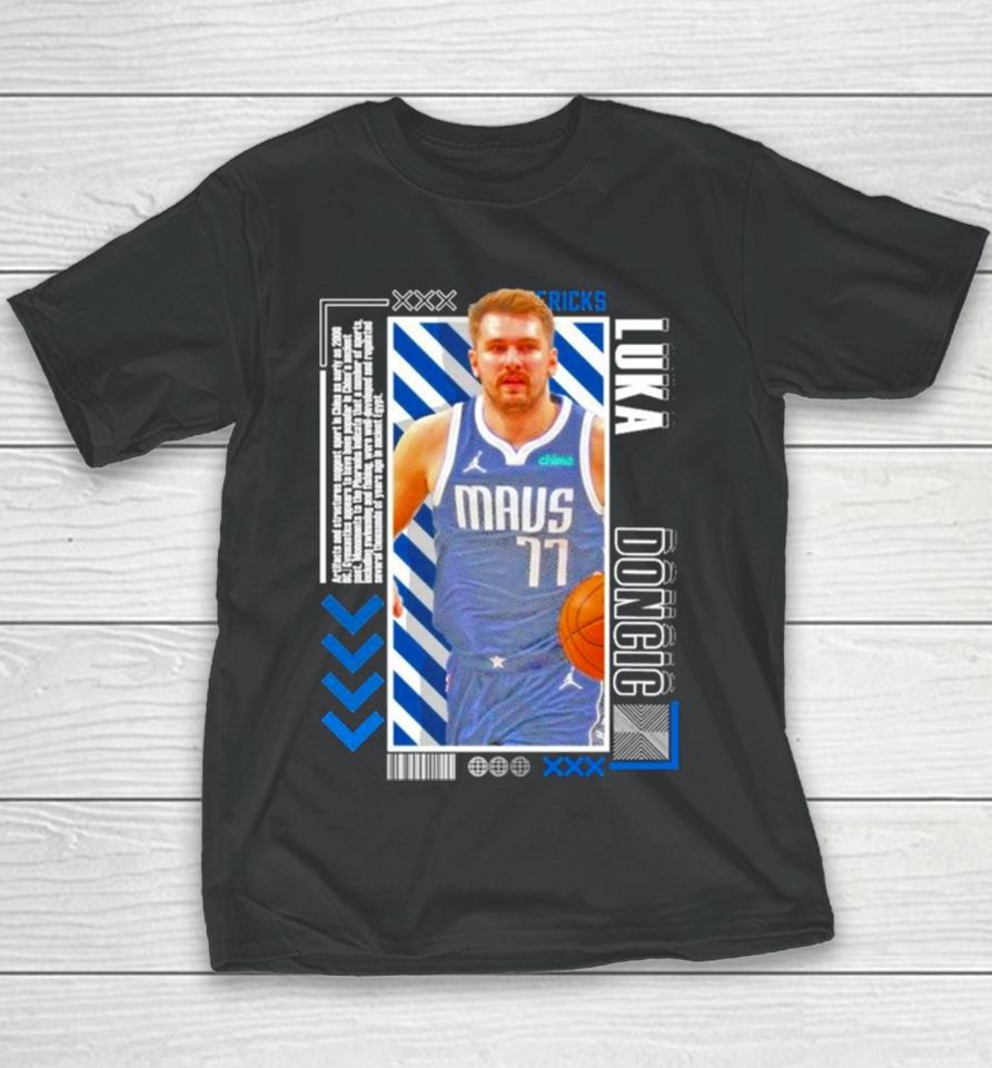 Dallas Mavericks Luka Doncic Basketball Paper Youth T-Shirt