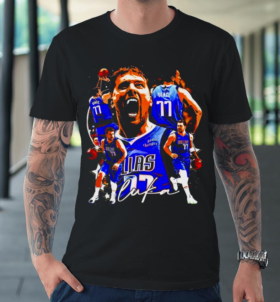 Dallas Mavericks Luka Doncic Graphic Poster Premium T-Shirt