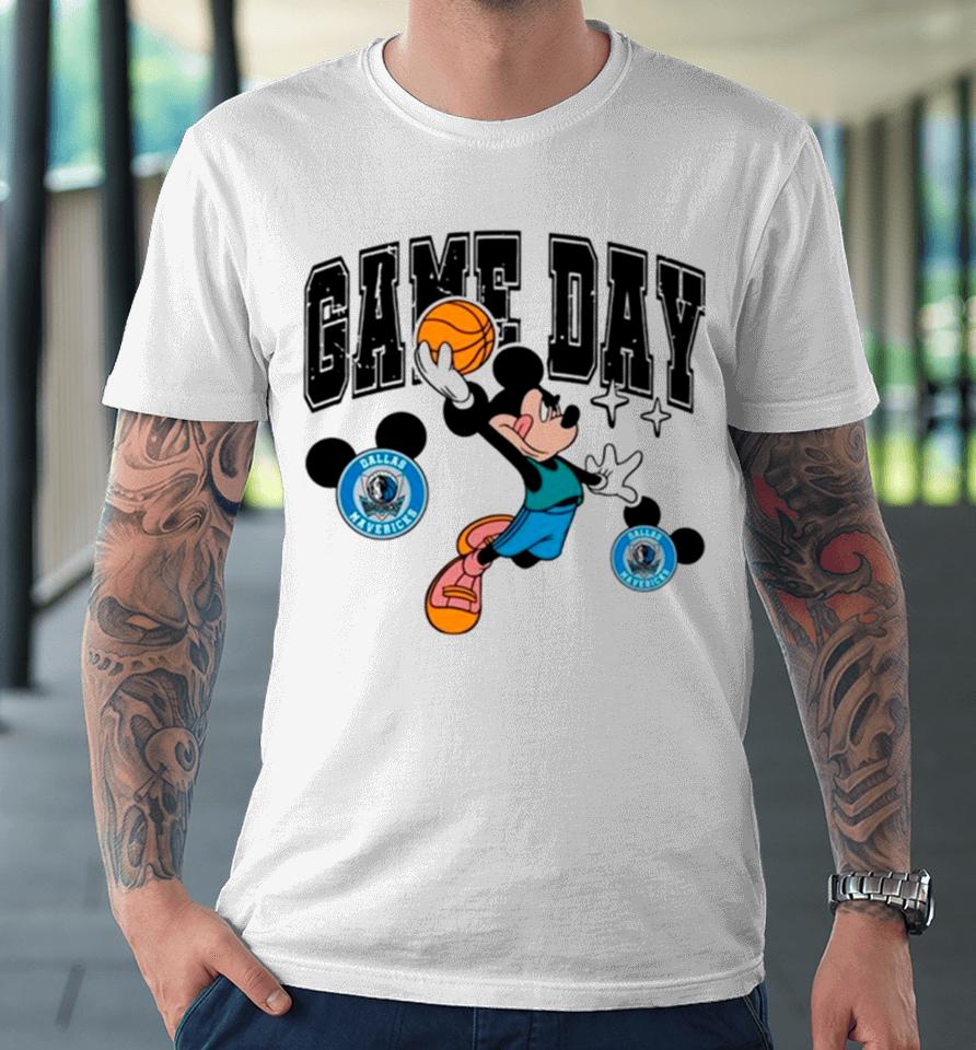 Dallas Mavericks Mickey Basketball Game Day Retro Premium T-Shirt