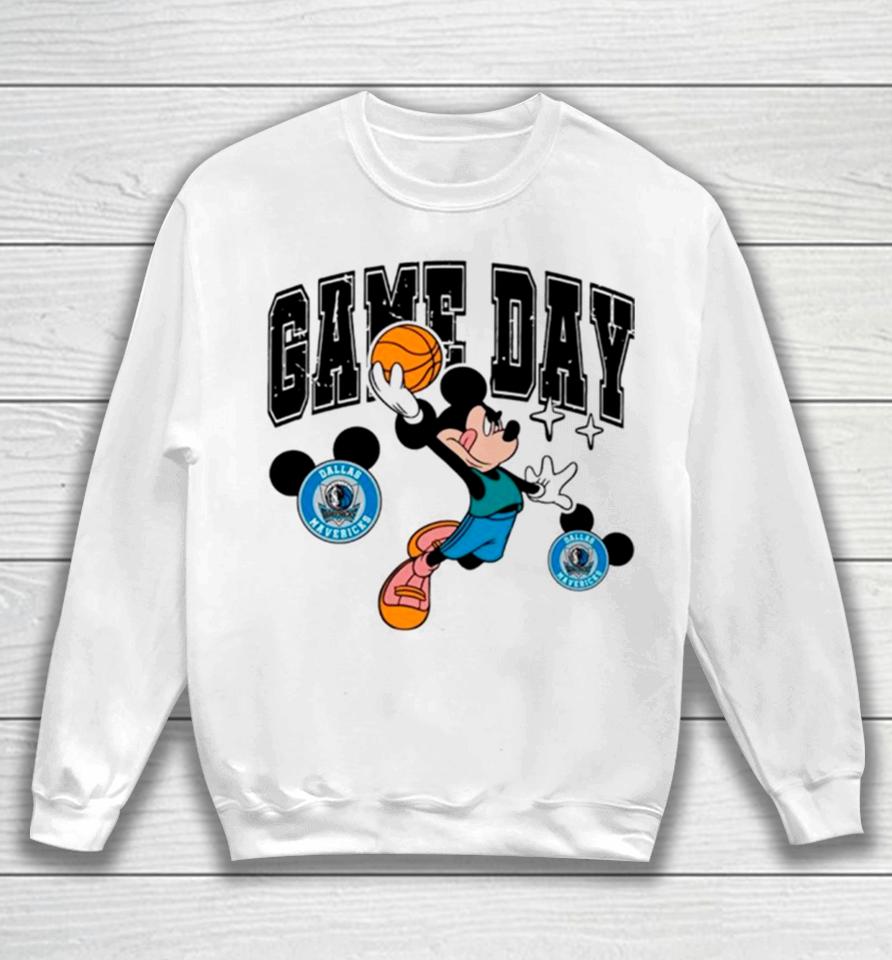 Dallas Mavericks Mickey Basketball Game Day Retro Sweatshirt