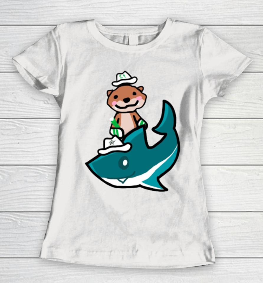 Dallas Stars Jake Otter Stan Shark Women T-Shirt