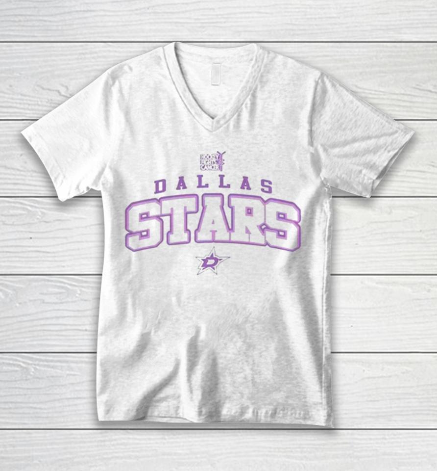Dallas Stars Levelwear Hockey Fights Cancer Richmond Unisex V-Neck T-Shirt