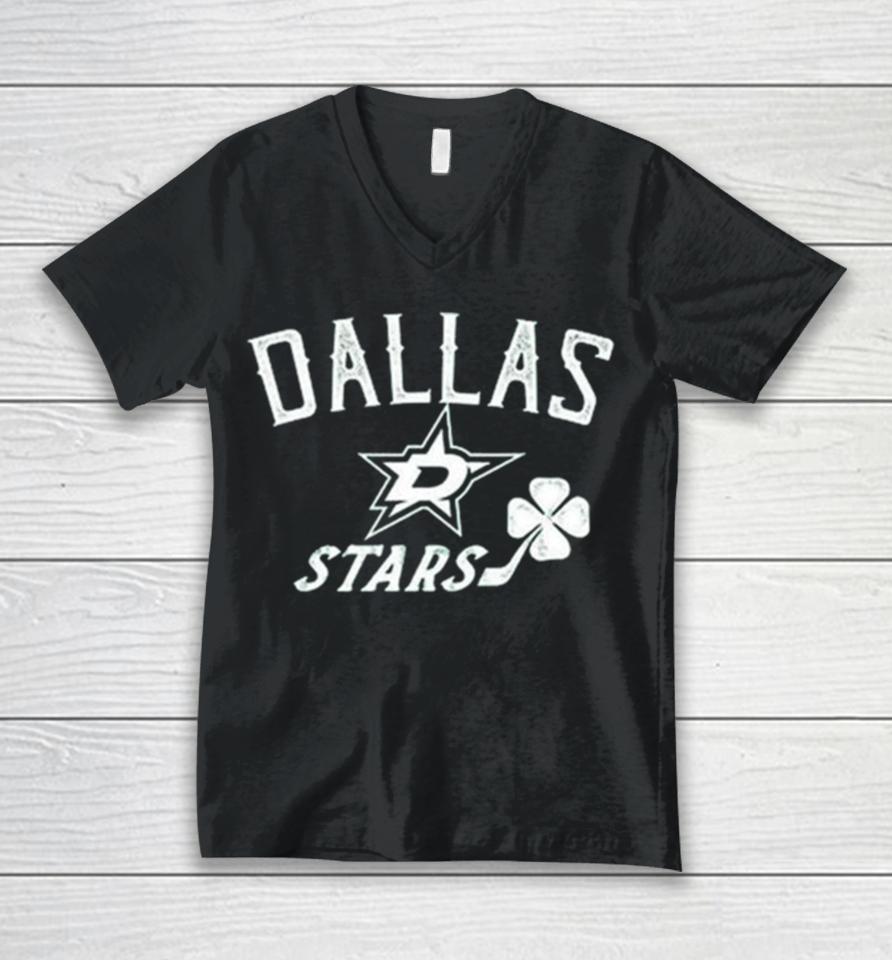 Dallas Stars Levelwear St. Patrick’s Day Richmond Clover Unisex V-Neck T-Shirt