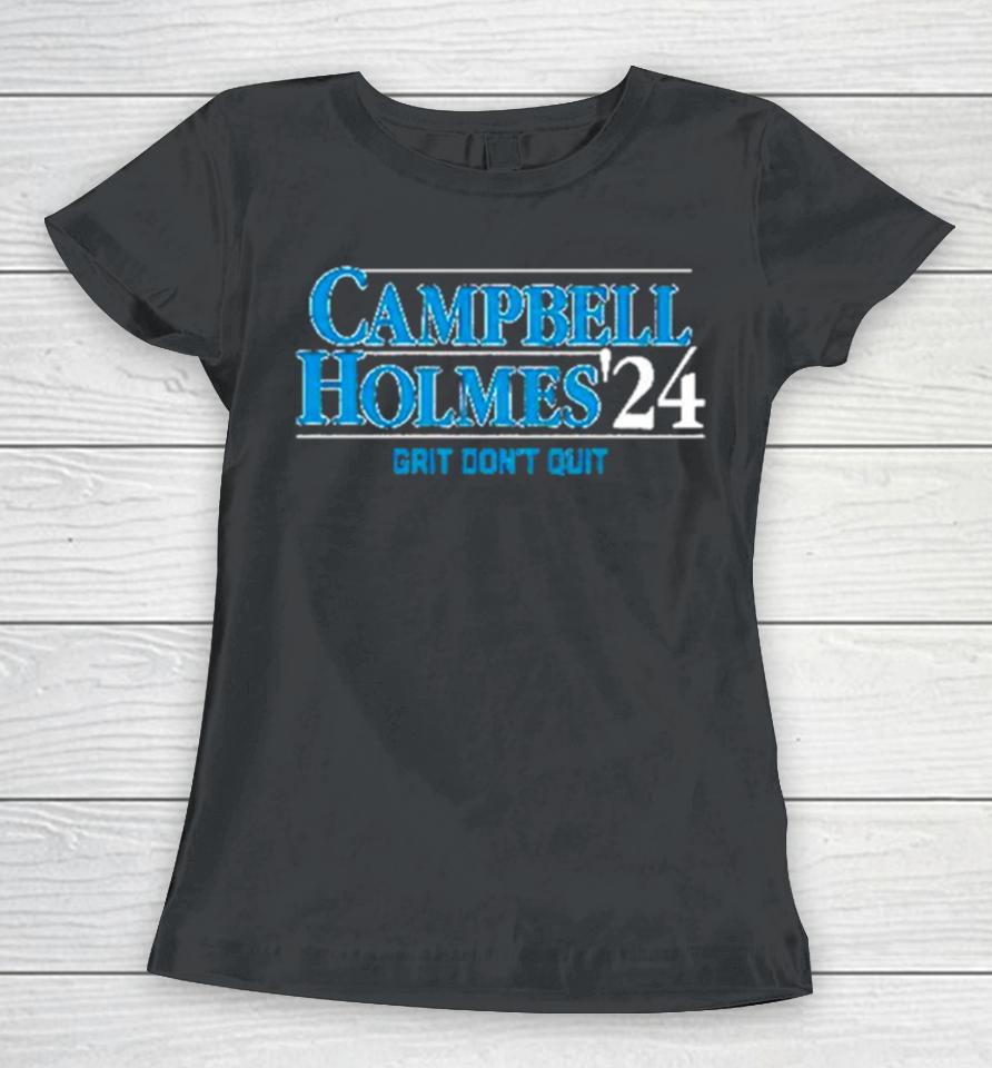 Dan Campbell Detroit Football Brad Holmes ’24 Women T-Shirt