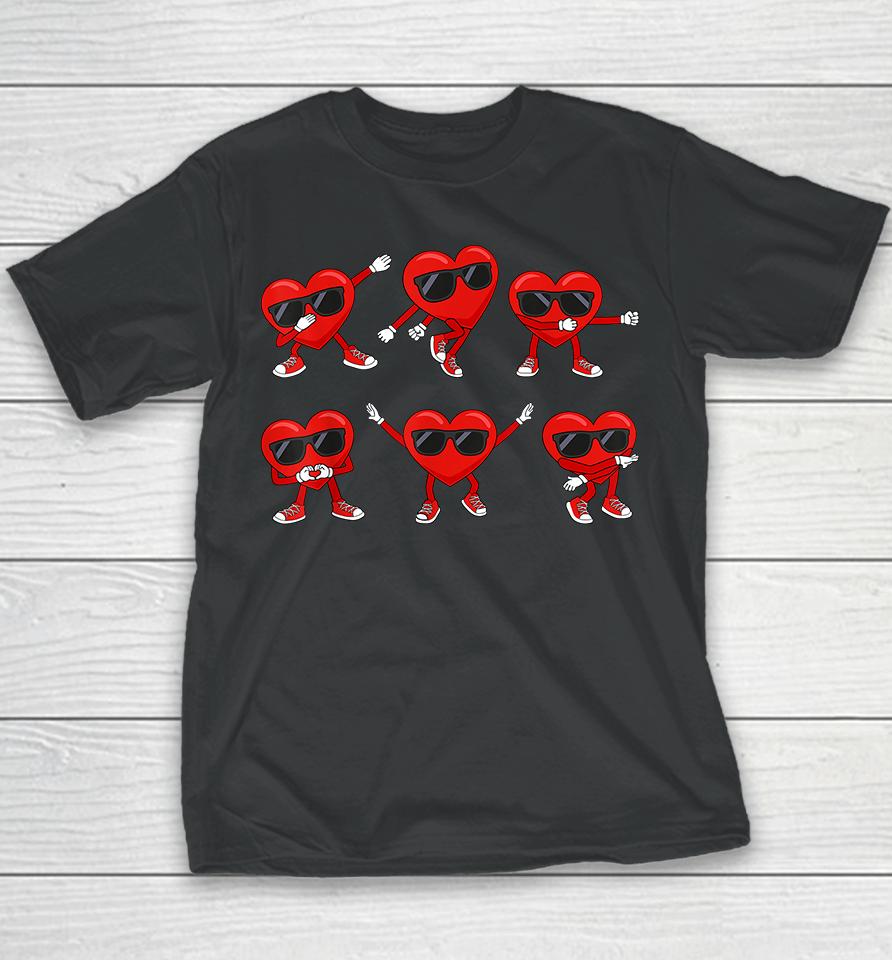 Dancing Hearts Dance Challenge Valentines Day Youth T-Shirt