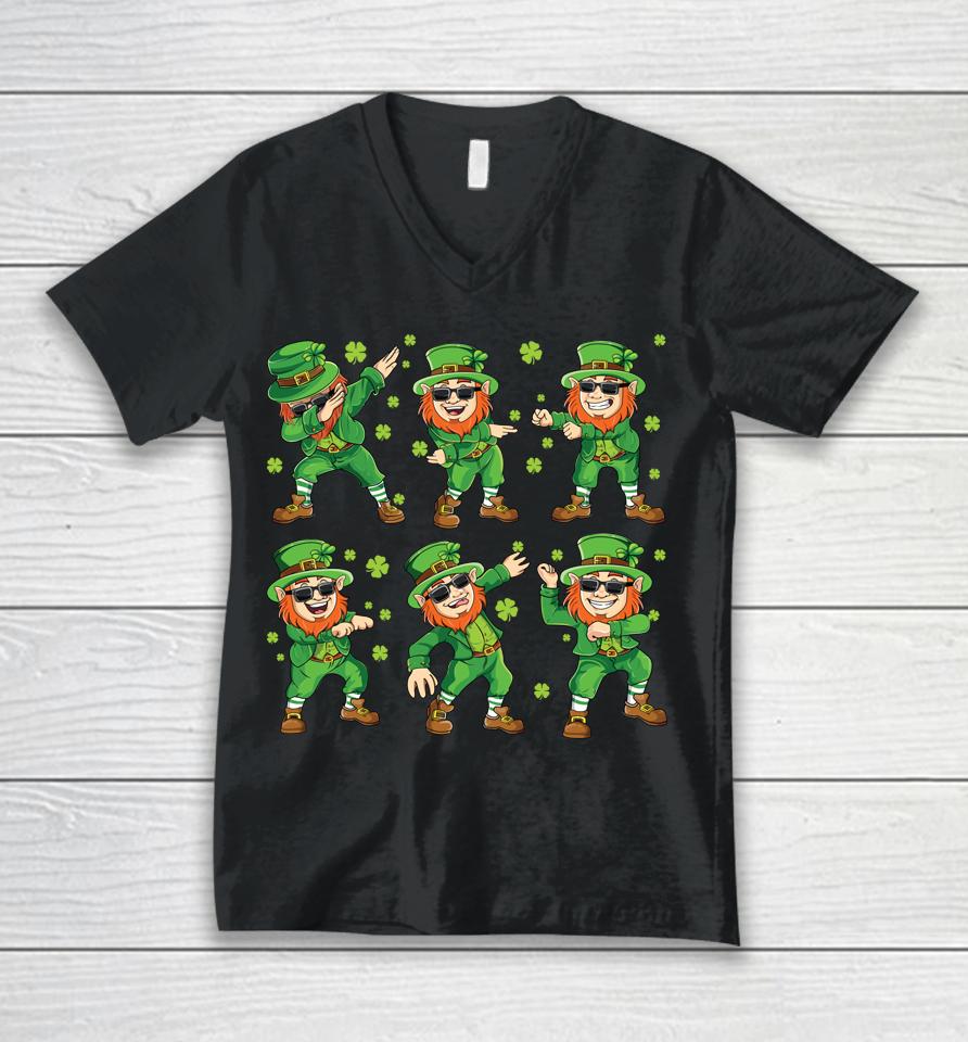 Dancing Leprechauns Kids St Patrick's Day Unisex V-Neck T-Shirt