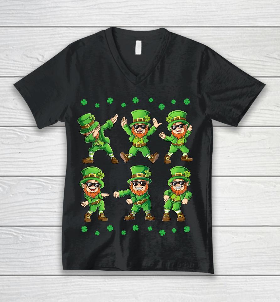 Dancing Leprechauns St Patrick's Day Unisex V-Neck T-Shirt