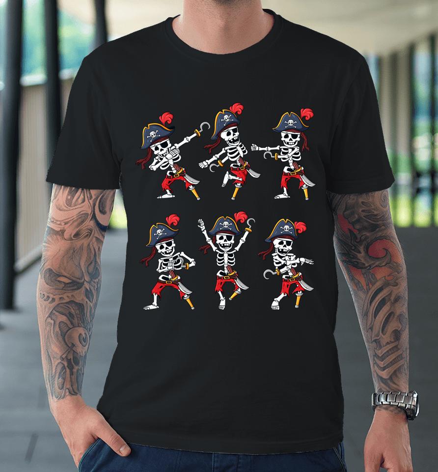 Dancing Pirate Skeletons Dance Challenge Halloween Premium T-Shirt