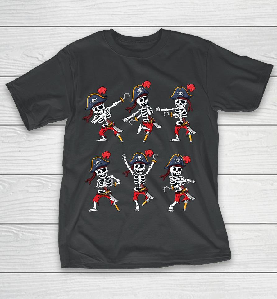 Dancing Pirate Skeletons Dance Challenge Halloween T-Shirt