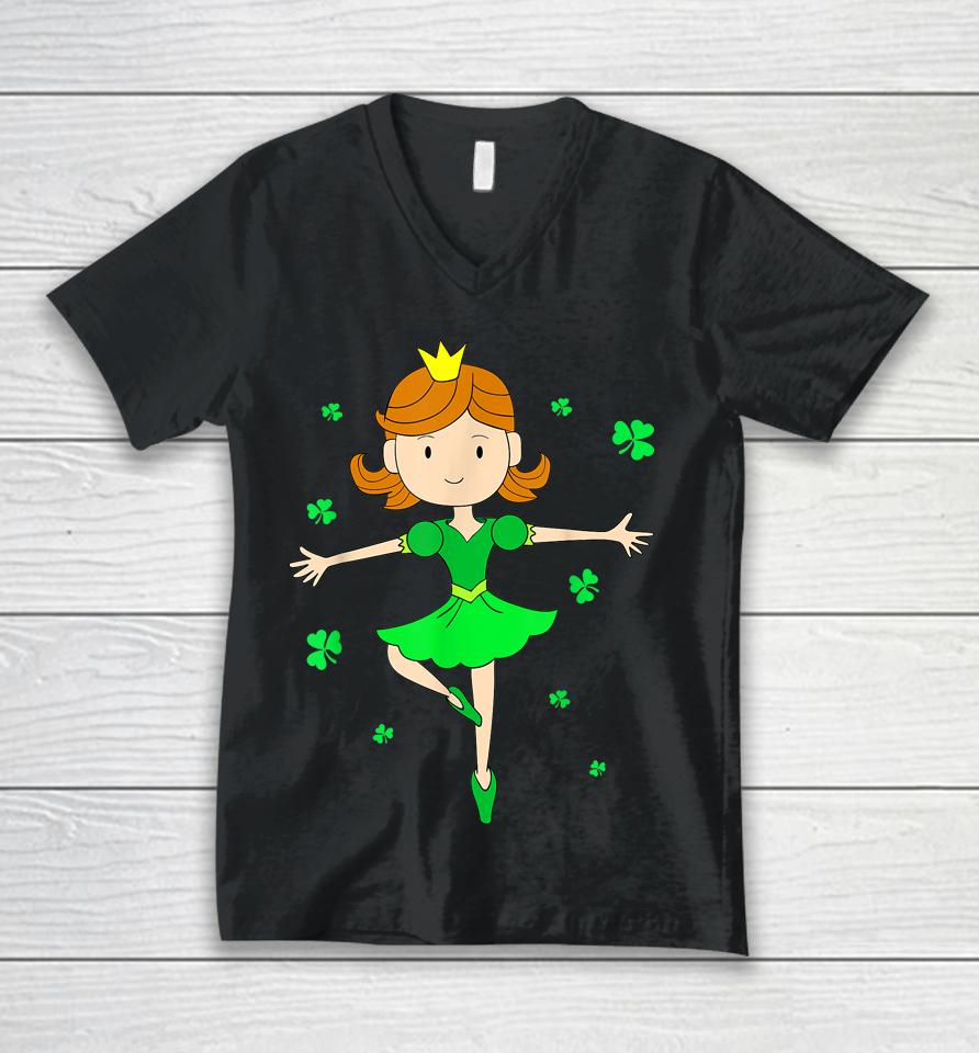 Dancing Princess St Patricks Ballerina Unisex V-Neck T-Shirt