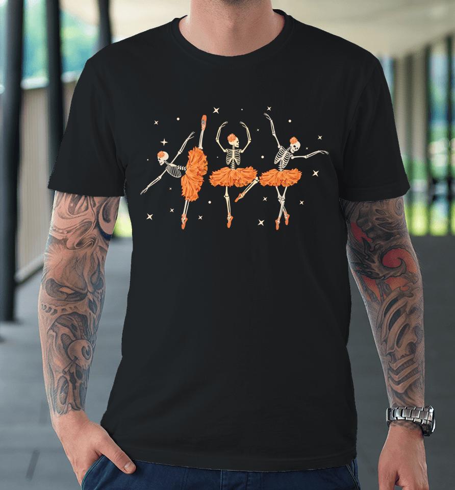 Dancing Skeleton Ballerina Ballet Dance Hallowee Premium T-Shirt